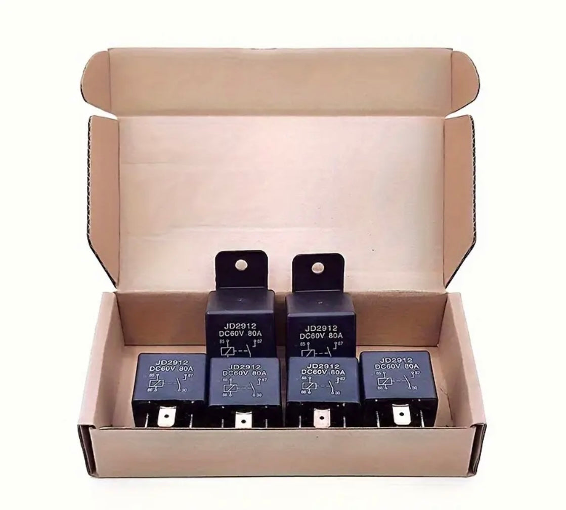 🔧 Rele 12V 80A – JD2912 – Universal for bil og elektriske installa